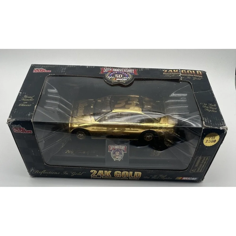TIM FEDEWA #33 24K GOLD PLATED 1/24 RACING CHAMPIONS NASCAR 50TH ANNIV 1/2500